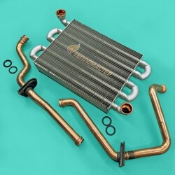 Мідний теплообмінник Ariston CLAS X / теплообмінник Ariston ALTEAS X / теплообмінник Ariston CARES X (65115065, 65119090) VALMEX з патрубками