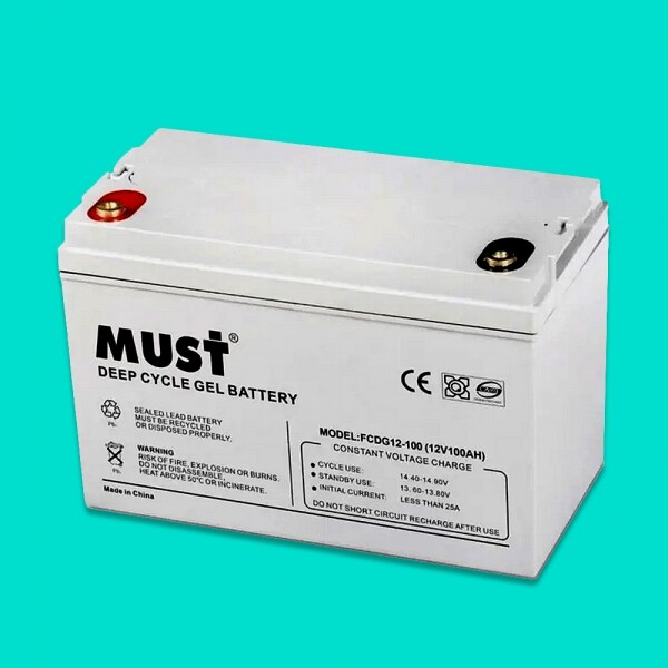 Гелевый аккумулятор Must 100ah 12v